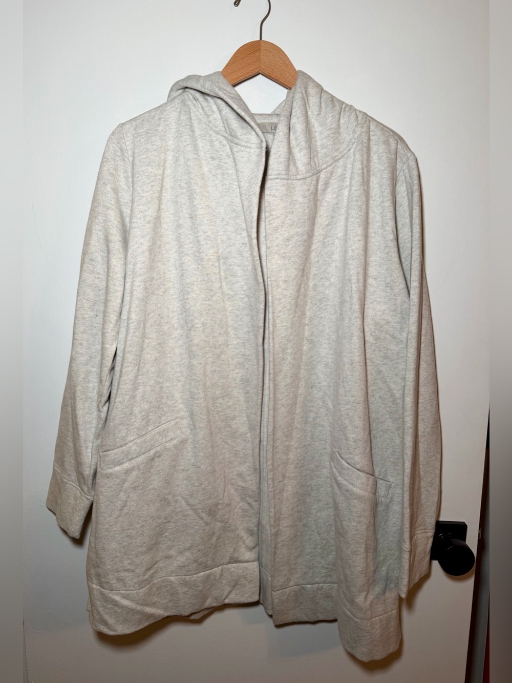 Loft cream “coatigan” coat cardigan Size Large